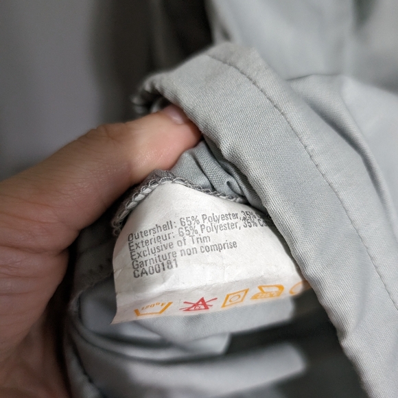 NWOT ID Vintage pullover windbreaker mens size 34 grey with front pocket - Picture 10 of 11